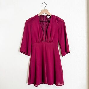 TOBI | sheer sleeve mini dress